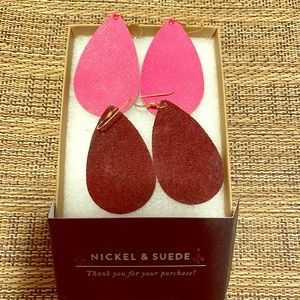 Nickel & Suede earrings